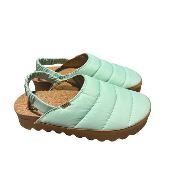 Reef Puff Puff Sage Mint Women's Slip On Clog Quilted Casual Outdoor Size 8 - Picture 3 of 7